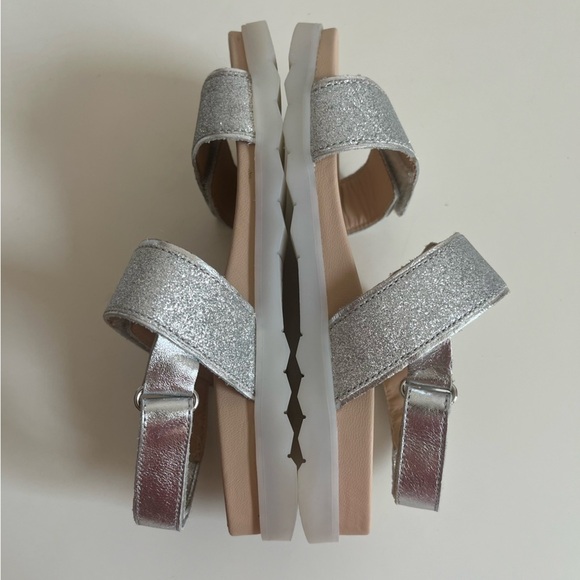 Naturino Jemes NEW SILVER GLITTER LEATHER SANDALS size 2.5-3 Little Girl - Picture 12 of 14